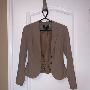 H&M | Women’s fitted blazer | Beige Brown